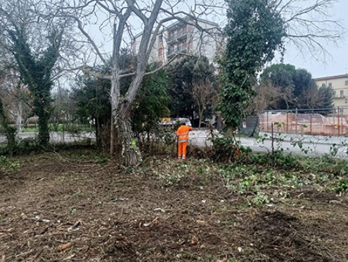 Lavori al parco della Granita Lavori al parco della Granita